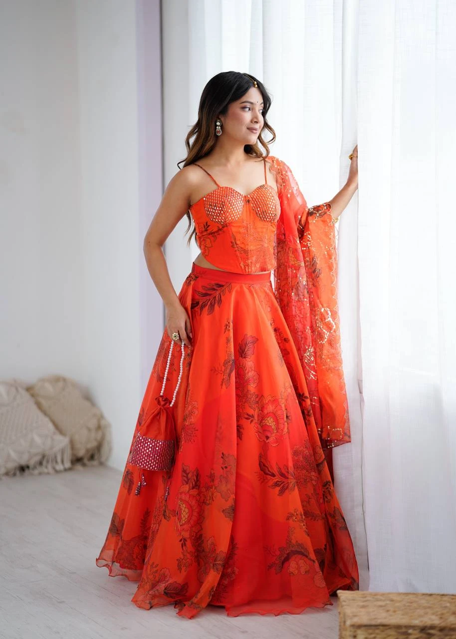 Party Wear Lehenga Choli With Embroidery Sequence Work