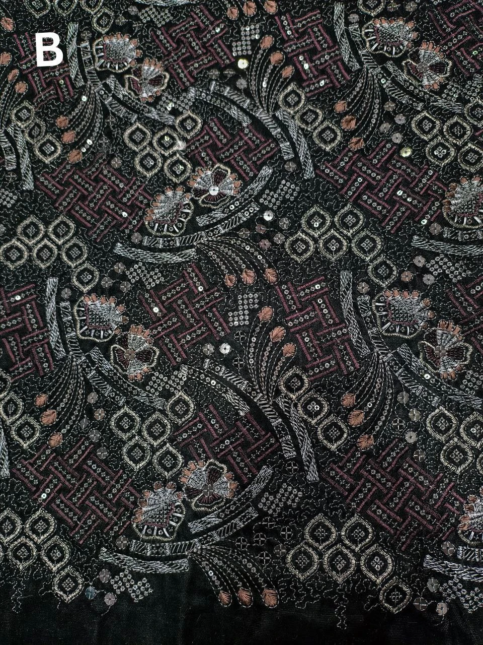 9000 velvet embroidery fancy fabrics koti kurta