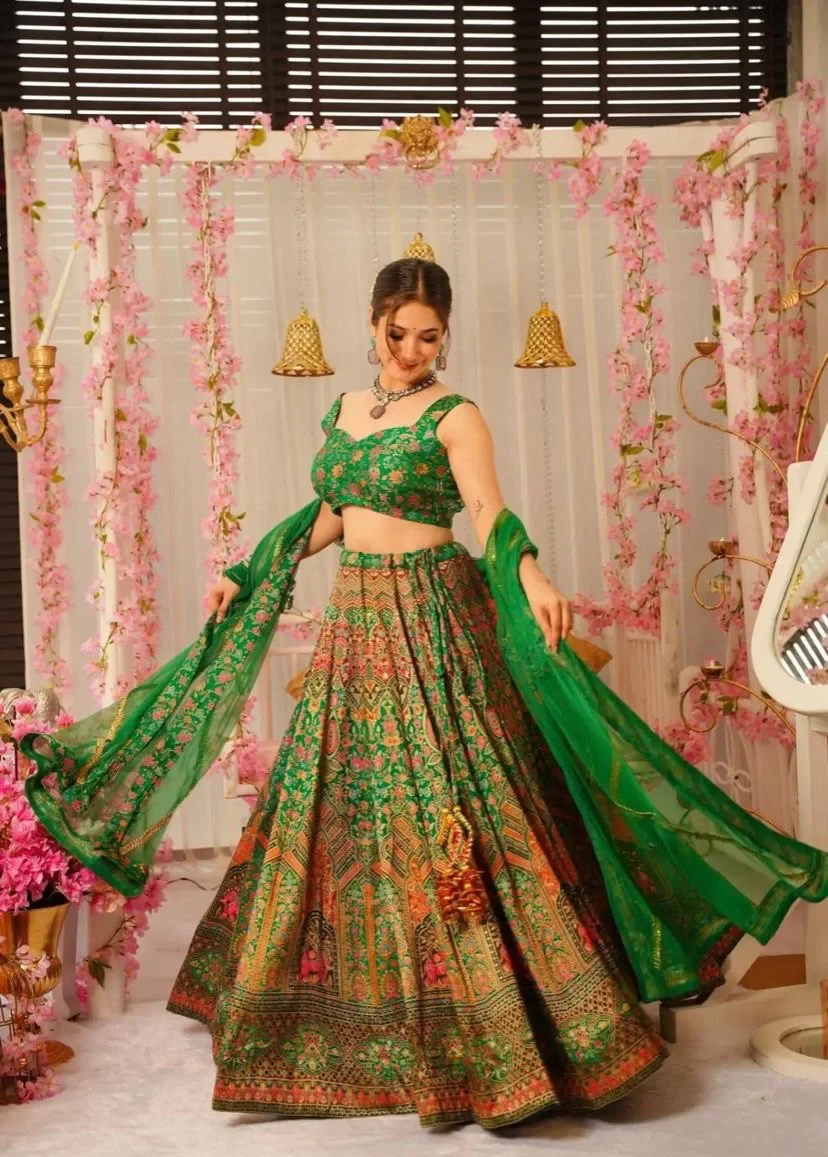 Party Wear Look Beautiful Lehenga Choli With Digital Print