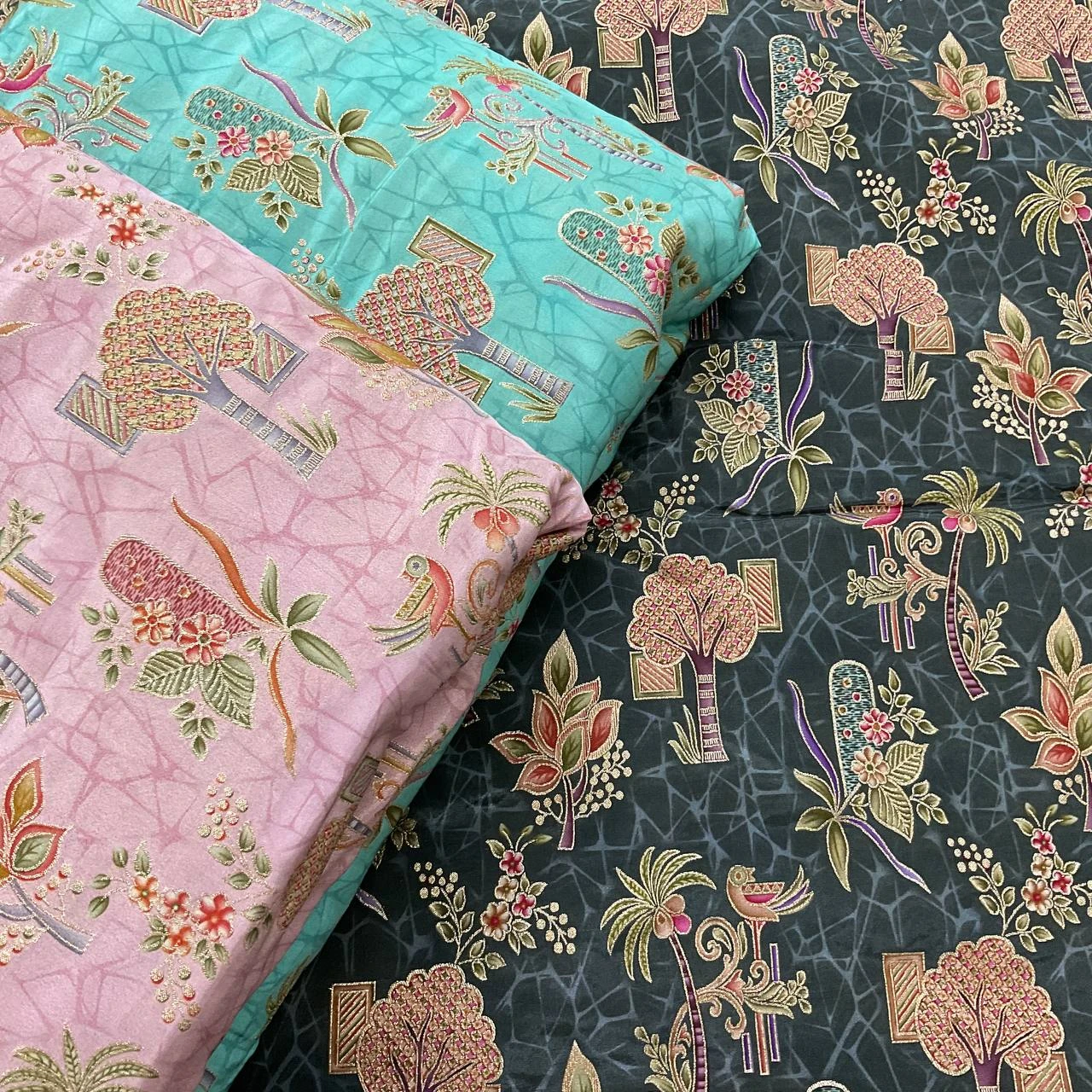 Position Print Lehenga Fabric